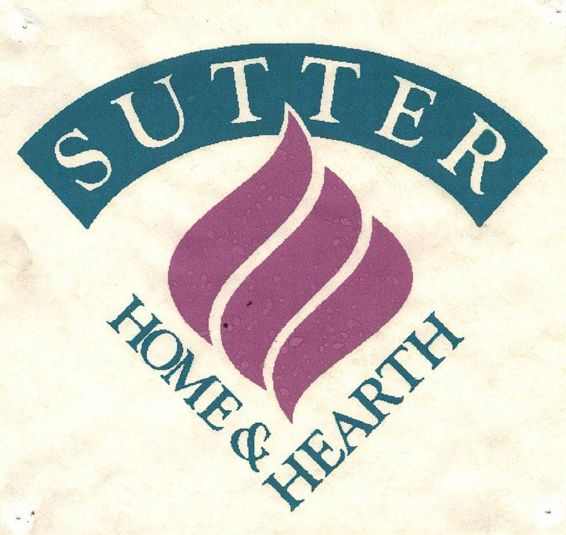 Vintage Sutter Home and Hearth logo.