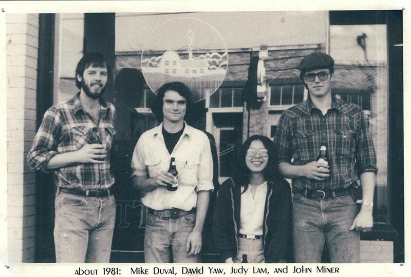 Black and white photo of the Sutter Home and Hearth team from 1981.