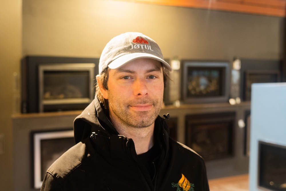Close up portrait of Sutter Home and Hearth's lead installer, Chad.