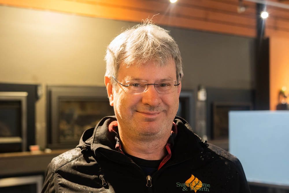 Close up portrait of Sutter Home and Hearth's lead installer, Robin.