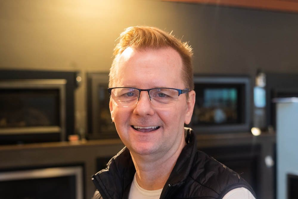 Close up portrait of Sutter Home and Hearth's installer, Patrick.