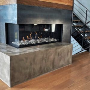 The Ortal Corner series gas fireplace offers flexibility with both left and right corner views, and a variety of sizes and styles.