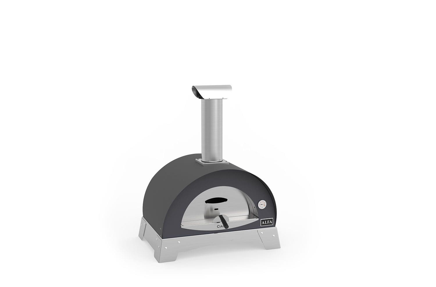 The ALFA Ciao outdoor oven is a sleek, modern, and artfully crafted wood fired outdoor oven. From pizzas to bread, stews to roasts, the Ciao is ready.