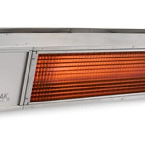 Picture of Sunpak outdoor wall mounted gas heater in a stainless steel finish