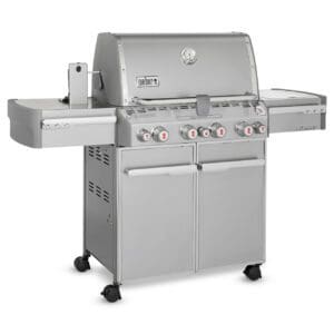 Weber’s complete cooking system, the Summit gas grill series offers heavy duty construction and flexible cooking options at an affordable price.