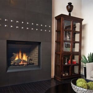 The Regency Bellavista B41XTCE is a clean faced gas fireplace that can have the finishing material up to edge of a frame for a minimalist look.