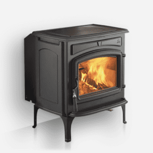 Product image of the Jotul (pronounced yo-tool) F 55 Carrabassett freestanding wood stove with griddle top
