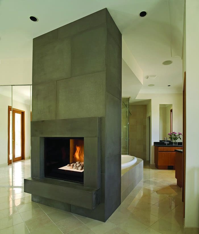 The stylish, design-driven Town & Country TC36 see-thru gas fireplace is the perfect addition to add between bedrooms, offices, or bathrooms.