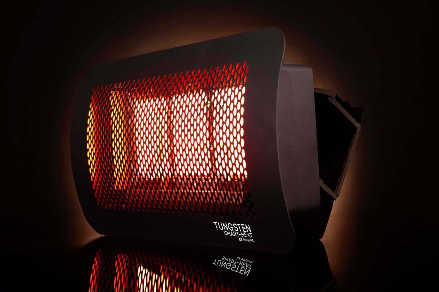 Picture of a 300 series Bromic Tungsten Smart Heat wall mounted gas heater without heat shield