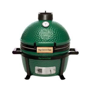 Big Green Egg's Mini Max ceramic smoker offers big flavor in a small package. You can grill, smoke, roast, or bake on the go!