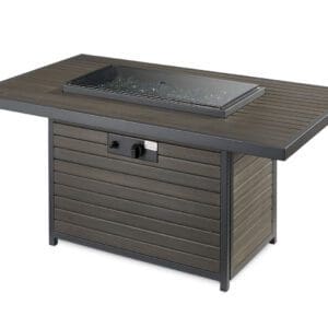The Outdoor Greatroom Brooks Gas Firepit table is adaptable to any outdoor space and fits with both traditional and contemporary designs.