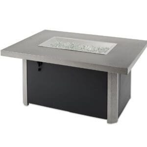 The Caden Gas Firepit offers a clean and versatile design. With a the pewter crater finish on top and accenting the powder coated base, it's PNW ready!