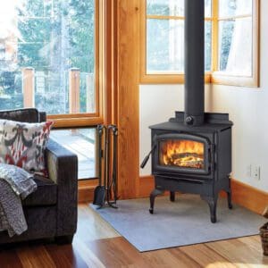 The Regency Classic F1150 Wood Stove offers efficient heat in a compact and flexible build. Choose from either a leg or pedestal base.