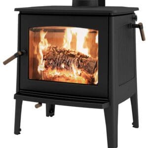 The Ambiance Hipster 20 by Hearthstone Wood Stove is a perfect blend of traditional cast iron and simple clean lines, heating up to 2,000 sq ft.