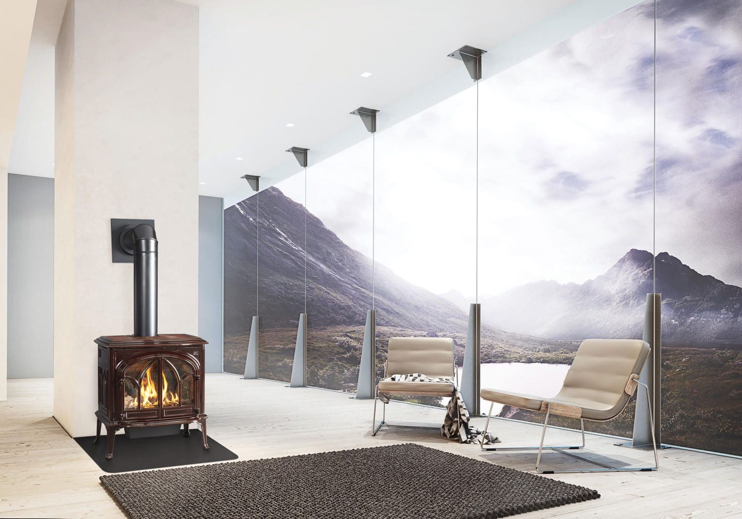 The Jotul GF 500 DV Portland Gas Stove is a powerful and efficient stove that can heat up to 2,000 sq ft. Both electronic and standing pilot ignitions.