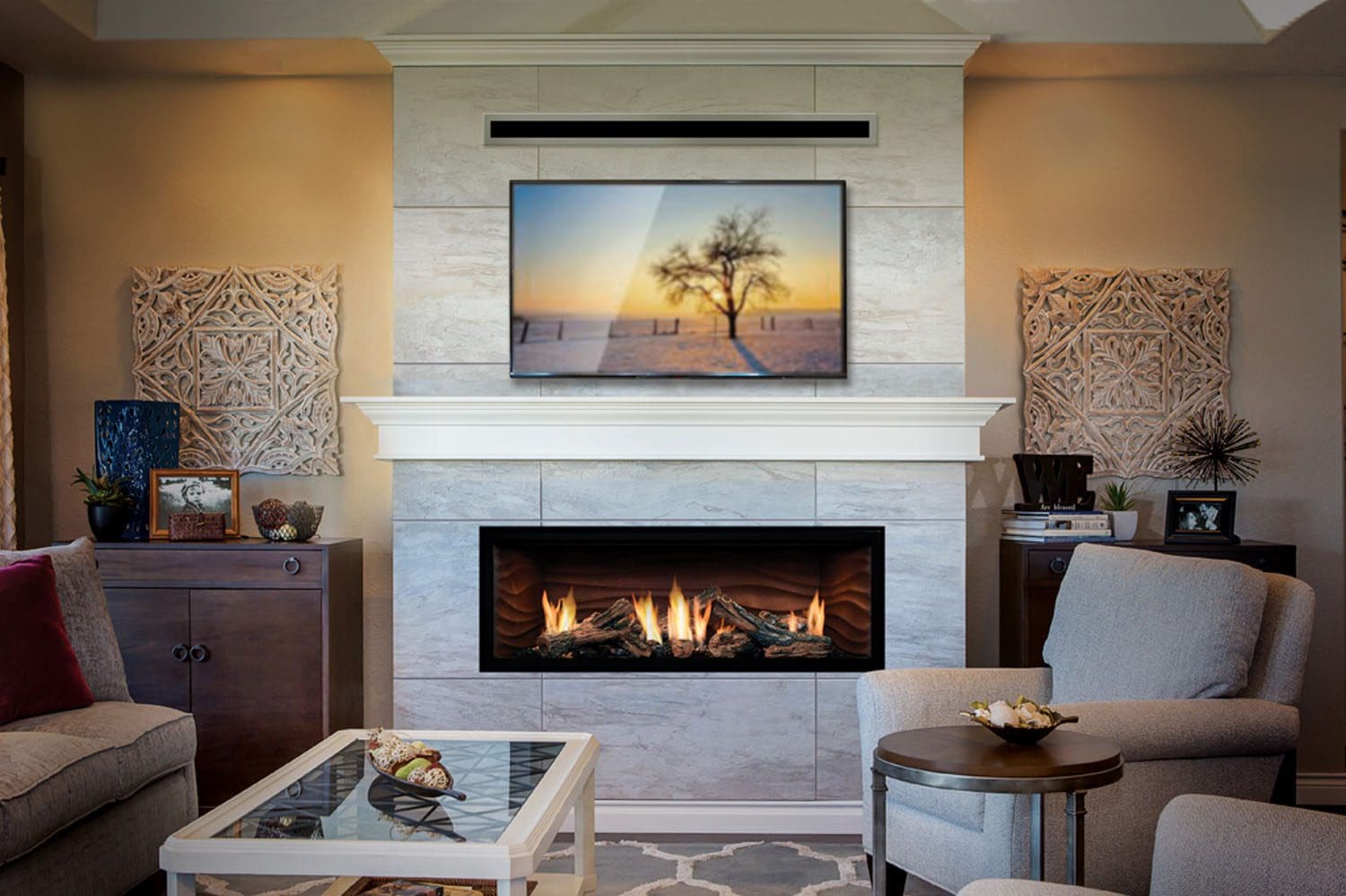 Mendota ML47 Linear gas fireplace Sutter Home & Hearth