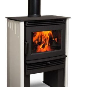 The Pacific Energy Neo Freestanding Wood Stove is available in multiple sizes and a variety of decorative side panels to choose from.