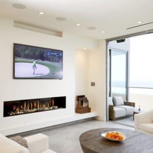 The Ortal Front facing series gas fireplace is a visually stunning and architecturally innovative line of fireplaces. Available in a wide variety of sizes.