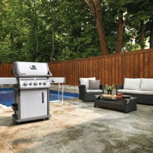 The Napoleon Rogue SE gas grill is ready to make any at-home chef feel gourmet. This grill is outfitted with stainless steel to ensure it lasts.
