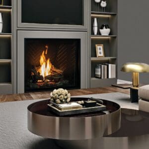 The Urbana Traditional Gas fireplace series is designed for ambiance allowing you to install a large fireplace into a smaller room without overheating.