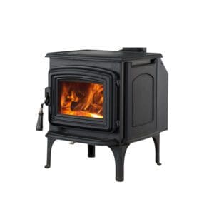 Product image of the Jotul F 35 Rockwood freestanding cast iron and steel mixed wood stove.